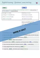 Vorschau - Arbeitsblätter - English lesson - some or any? - Deckblatt