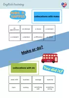 Vorschau - Anderer Materialtyp - English lesson, Collocations with make and do - Deckblatt