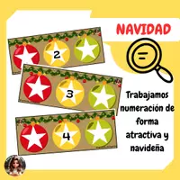 Vista previa - Refuerzo / NEE / Materiales de apoyo - NUMERACION NAVIDAD - Portada