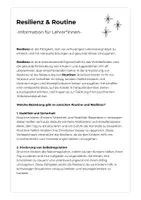 Vorschau - Aufgabenkarten - Resilienz und Routine: Reflexionskarten - Seite 1