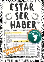 Vorschau - Arbeitsblätter - uso de ser - estar - hay + Erklärvideo als Hilfe - Deckblatt