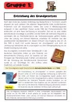 Vorschau - Stundenentwürfe - Grundgesetz Gruppenarbeit: Grundrechte, Staatsprinzipien, Verfassungsänderungen, Geschichte - Seite 1