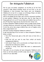 Vorschau - Arbeitsblätter - Klima - Ökologischer Fußabdruck - Deckblatt