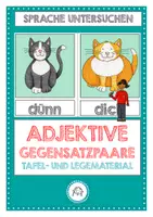 Vorschau - Stundenentwürfe - Adjektive Gegenteile Tafelmaterial - Deckblatt