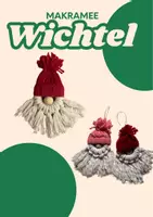 Vorschau - Mal- und Bastelvorlagen - Makramee Wichtel/Weihnachtsmann knüpfen! - Deckblatt