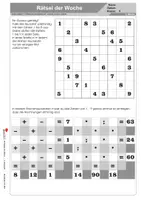 Vorschau - Arbeitsblätter - 52 Rätsel der Woche Klasse 8 | Sudoku, Knobelaufgaben, Logikrätsel, Mathematik | Mathe Sekundarstufe I Vertretungsstunden & häusliches Üben I Klasse 8 Lösungen - Seite 3