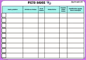 Vista previa - Hojas de trabajo - Actividades lingüísticas con dados de pictos - Portada