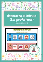 Vista previa - Tarjetas / Manipulativos - Encuentra al intruso. Las profesiones - Portada