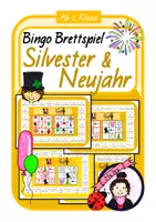 Vorschau - Spiele - Bingo Brettspiel SILVESTER & NEUJAHR - Deckblatt