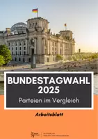 Vorschau - Arbeitsblätter - Bundestagswahl 2025 - Parteien im Vergleich #demokratiestärken - Deckblatt