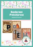 Vista previa - Decoración del aula - Banderines Prehistóricos - Portada
