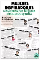 Aperçu - Apprentissages en autonomie - Mujeres inspiradoras - 8 COMPRENSIONES LECTORAS PARA PRINCIPIANTES - Page de couverture