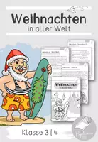 Vorschau - Arbeitsblätter - Weihnachten in aller Welt | Klasse 3 und 4 - Deckblatt