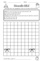 Vorschau - Arbeitsblätter - Hundertertafel Pixelbilder Klasse 2/3: Wachsendes Materialpaket - Seite 1