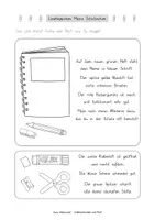 Vorschau - Arbeitsblätter - Lesehäppchen Meine Schulsachen (Klassen 1 und 2) - Seite 3