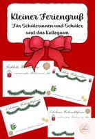 Vorschau - Mal- und Bastelvorlagen - Weihnachtsferiengruß - Deckblatt