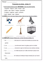 Aperçu - Autre type de ressources - Dictée de mots et de phrase sur "GE - GU - G" - Page 1