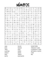 Vorschau - Spiele - Suchsel, Wortsuchrätsel Spanisch Español - Numeros y Colores - Seite 1