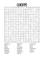Vorschau - Spiele - Suchsel, Wortsuchrätsel Spanisch Español - Numeros y Colores - Seite 3