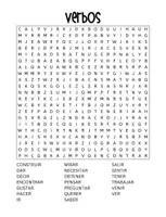 Vorschau - Spiele - Suchsel, Wortsuchrätsel Spanisch Español - Verbos - Seite 1