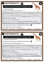 Vorschau - Fördermaterial/Inklusion - Partnerdiktat: Wieso hat die Giraffe einen so langen Hals? - Seite 1
