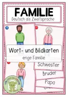 Vorschau - Fördermaterial/Inklusion - FAMILIE (enge Familie) Wort- und Bildkarten - Deckblatt