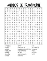 Vorschau - Spiele - Suchsel, Wortsuchrätsel Spanisch Español - Transporte y Ciudad - Seite 2