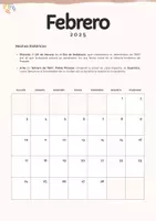 Vista previa - Refuerzo / NEE / Materiales de apoyo - Calendario 2025 en castellano (con fechas clave cada mes) - página 2