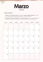 Vista previa - Refuerzo / NEE / Materiales de apoyo - Calendario 2025 en castellano (con fechas clave cada mes) - página 3