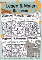 Vorschau - Arbeitsblätter - Lesen und Malen -"Halloween" Kl. 1+2 - Deckblatt