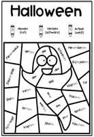 Vorschau - Arbeitsblätter - Lesen und Malen -"Halloween" Kl. 1+2 - Seite 3