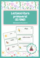Vista previa - Hojas de trabajo - Tarjetas lectoescritura temática primaveral - Portada
