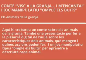 Vista previa - Tarjetas / Manipulativos - Pack "els animals de la granja": conte i activitat de descripció - página 2