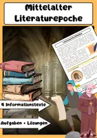 Vorschau - Arbeitsblätter - Mittelalter Literaturepoche Materialpaket: Vertreter, Sprache & Religion - Seite 1