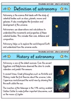 Vorschau - Bildkarten - Knowledge card index - What is astronomy? (English) - Seite 1