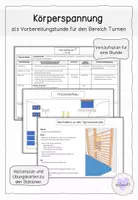 Vorschau - Stundenentwürfe - Körperspannung - Unterrichtsstunde inklusive einer Stationsarbeit - Deckblatt