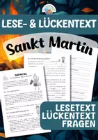 Vorschau - Arbeitsblätter - Lese- und Lückentext - Sankt Martin - Deckblatt
