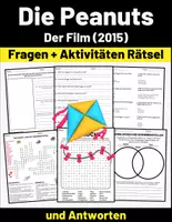 Vorschau - Spiele - Film: "Die Peanuts – Der Film (2015)" Fragen + Aktivitäten Rätsel + und Antworten - Deckblatt