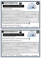 Vorschau - Fördermaterial/Inklusion - Partnerdiktat: Wie heißt ein Haus aus Schnee? - Seite 1