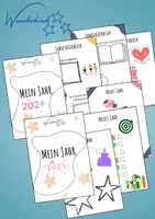 Vorschau - Arbeitsblätter - Meine Jahresreflexion 2024/2025 – Rückblick und Ausblick für Kinder - Deckblatt