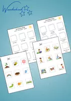 Vorschau - Arbeitsblätter - Der Frühling: Lesen, Schneiden, Kleben - Deckblatt