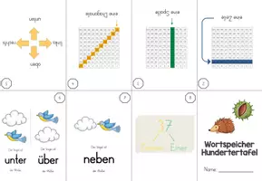 Vorschau - Merkblätter - Hundertertafel/ -feld - Wortspeicher-Faltheft - Seite 1