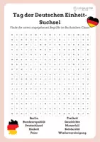 Vorschau - Spiele - Suchsel für Kinder: Tag der Deutschen Einheit - Seite 1