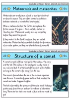 Vorschau - Bildkarten - Knowledge card index - Comets, asteroids and meteoroids | Astronomy (English) - Seite 2