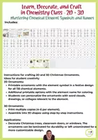 Vista previa - Manualidades / Dibujos para colorear - Inglés: Christmas Chemistry Bilingual Craft Project Learn + Decorate - página 1