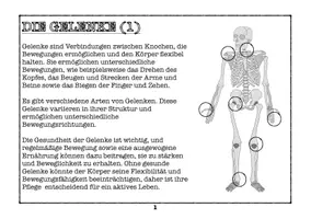 Vorschau - Arbeitsblätter - Übungsheft Gelenke - Texte, Aufgaben & Versuche - Seite 2