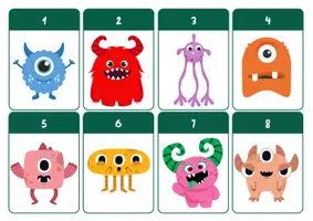 Vista previa - Tarjetas / Manipulativos - FLASHCARDS MONSTRUOS - página 2