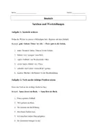 Vorschau - Arbeitsblätter - Deutsch - Arbeitsmaterial - Willkommensklasse - Grammatik - Satzbau - Seite 1