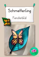 Vorschau - Mal- und Bastelvorlagen - Schmetterling Fensterbild - Deckblatt