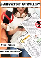 Vorschau - Arbeitsblätter - Pro- Contra-Diskussionen Materialpaket: Handyverbot, Schuluniformen, Wehrpflicht - Seite 1